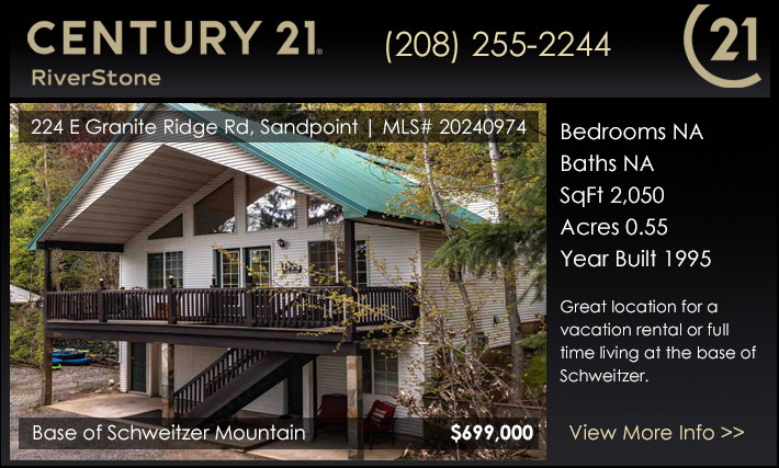 Great location for a vacation rental or full time living at the base of Schweitzer