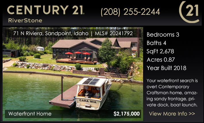 Contemporary Craftsman home, amazing sandy frontage, private dock