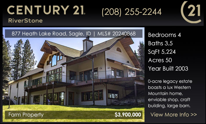 Less than 10 miles to Sandpoint, this 50-acre legacy estate boasts a lux Western Mountain home