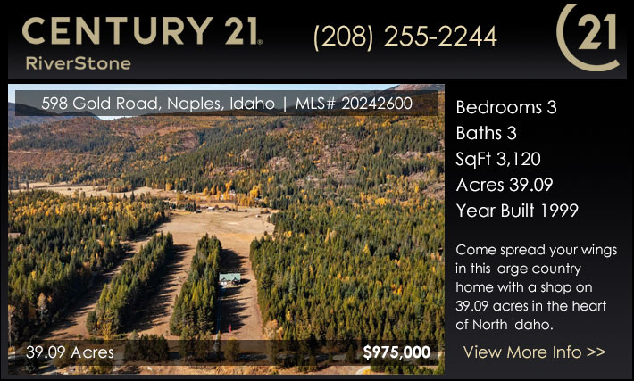 Come spread your wings in this large country home with a shop on 39.09 acres in the heart of North Idaho