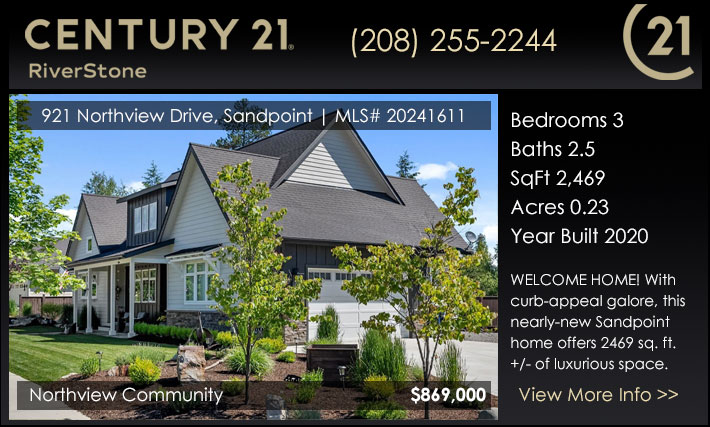 WELCOME HOME! With curb-appeal galore, this nearly-new Sandpoint home offers 2469 sq. ft. +/- of luxurious space