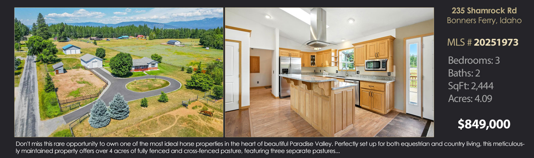Rare 25-acre North Idaho homestead offering privacy